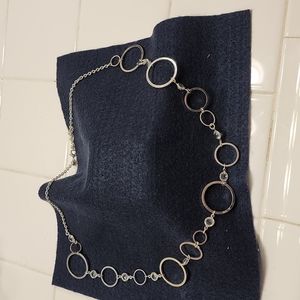 Silver circle necklace